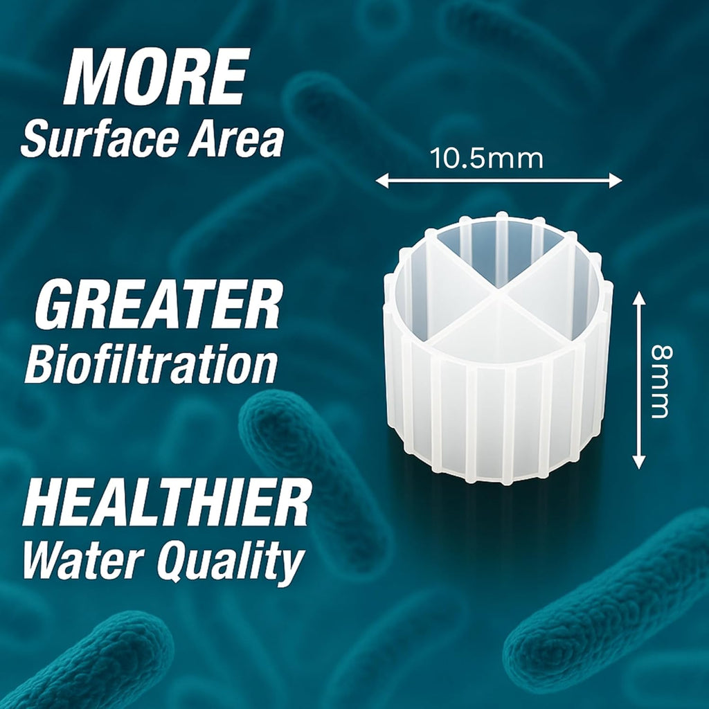 HALF OFF PONDS – K1 Bio Filter Media 3 Cu Ft – Moving Bed Bio Filter Media for Pond & Aquarium Filters – Filter Media for Fish Tank, Koi Pond Filter, Aquaponics, Aquarium Bio Filter Media, Hydroponics