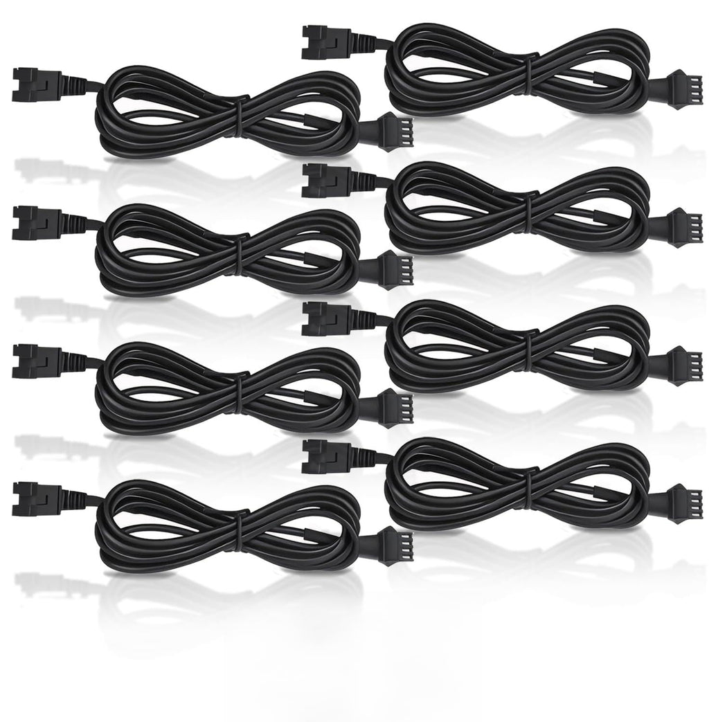 8 Pcs 4 Pin 60 inch LED Rock Light Extension Cable, Rock Light Extension Wire 4 Pin RGB Connector with High-Purity Copper & PVC Insulation for Motorcycle, ATV, Car,Trucks, RV & Neon Strip