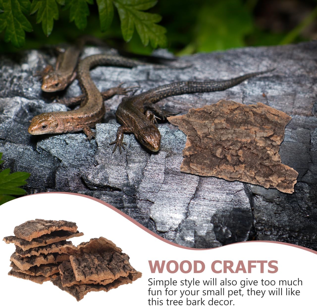 Cork Bark Background, Reptile Tank Tree Backdrop Wall Decor Habitat Climbing Mat Decoration for, Lizard, Turtle, Gecko, Bearded Dragon, Frog