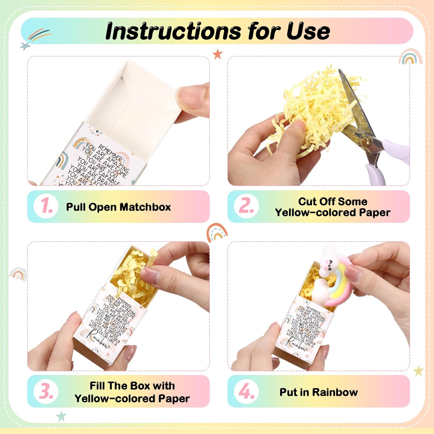 Wettarn 24 Sets Appreciation Rainbow Gifts Cute Stress Balls with Support Gift Boxes Inspirational Party Favors for Employee Coworker Friends Office Positive Relief Toys