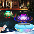 Pool Lights, 2-in-1 Solar USB Rechargeable Floating Pool Lights, 6.69 Inch 2600mAh IP68 Waterproof 6 Dynamic Modes Upper and Lower Color Changing Hangable Solar Floating Light for Pools 1 PCS