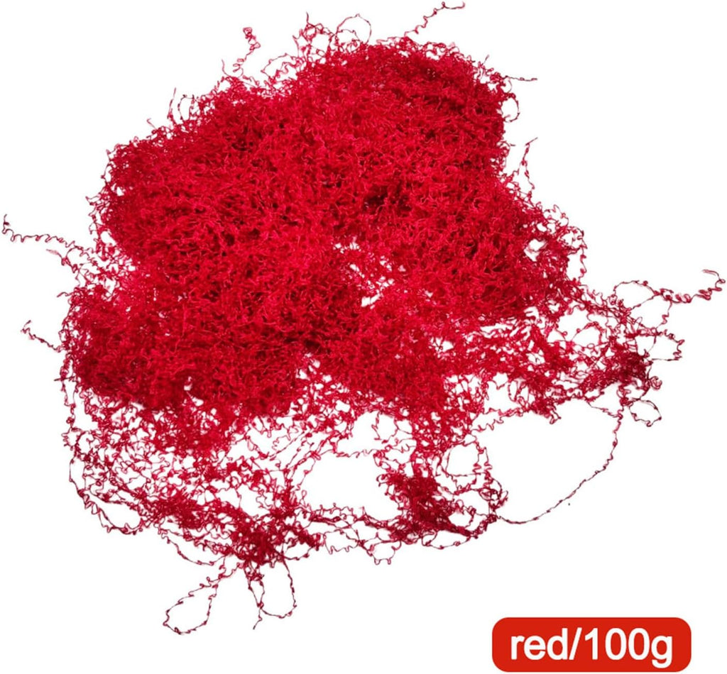 Artificial Faux Moss, Fake Moss for Crafts Preserved, Artificial Moss for Crafts, Artificial Moss for DIY Scenery, Fake Moss Decor Decorative Table, Fairy Garden, Floral Wedding (Red)
