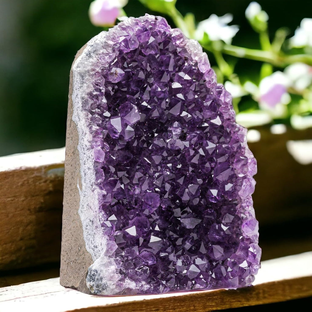 Natural Amethyst (4 lb to 5 lb) - 4.5" to 9" Height - Crystal Clusters Stone from Uruguay Raw Geode Quartz - Deep Purple Color