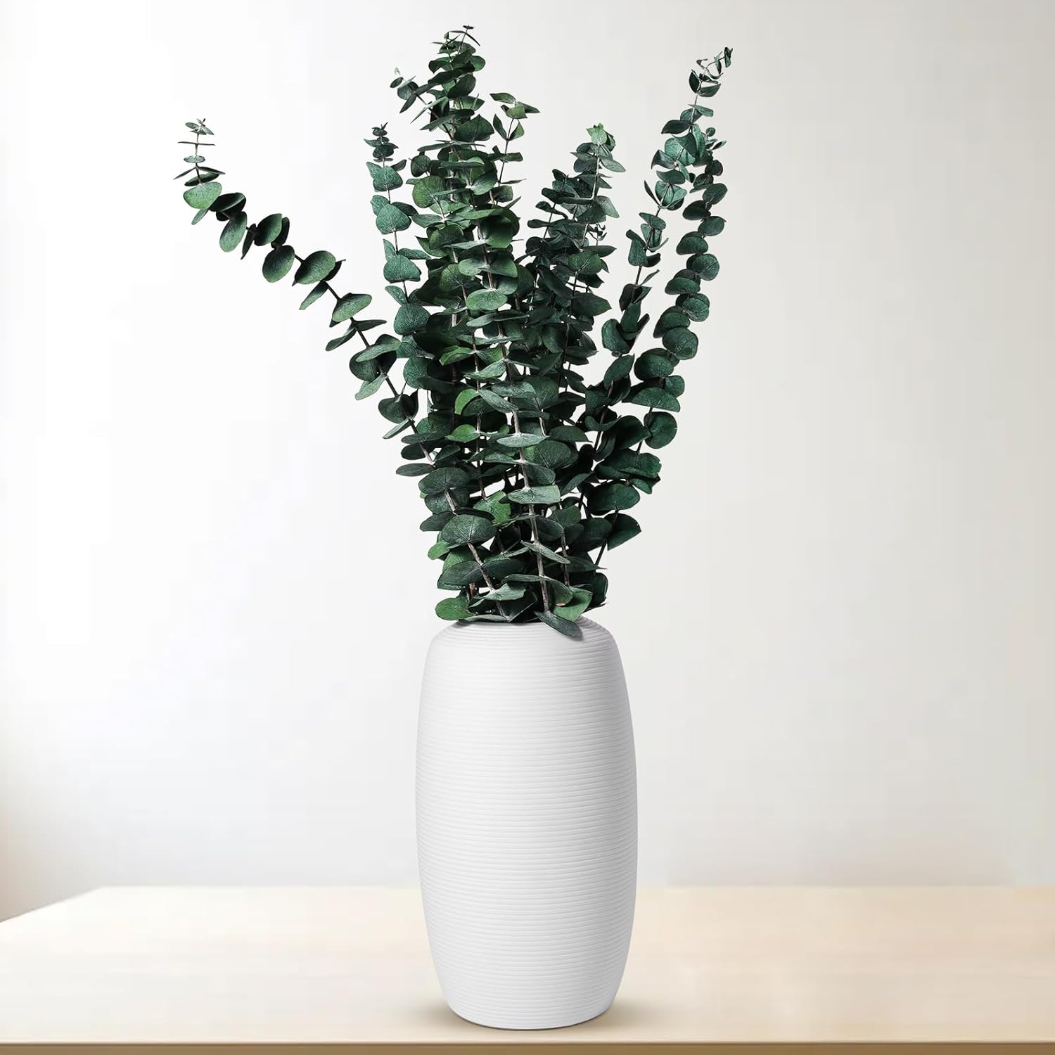 Dried Eucalyptus Decor – 20 Stems Dried Real Eucalyptus Preserved Greenery for Vase, Bathroom, Wedding Decor – Subtle Aroma, Rustic Boho Style