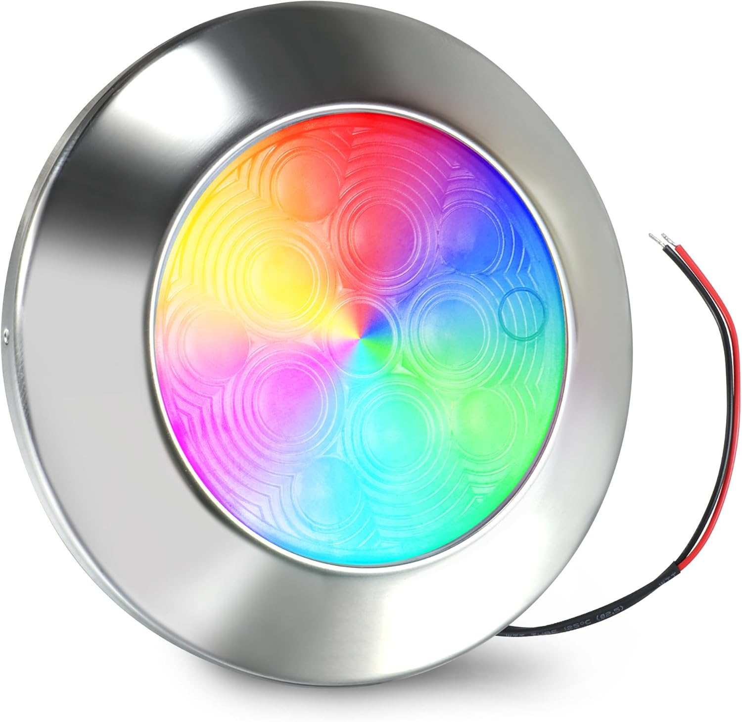 Goldlife B3 LED Marine Courtesy Light Boat Interior Light, 2.8" 11LED DC10-30V IP67 316 Stainless Boat Cabin Ceilling Lights, Multicolor Surface Mount RV Transom Deck Yacht Lighting