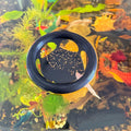 Floating Betta Fish Hideaway, Aquarium Suspended Resting Spot, Feeder for Small Fish and Shrimp, 3D Printed, Decorative Floating Cave Accessory for Aquariums. (Black)