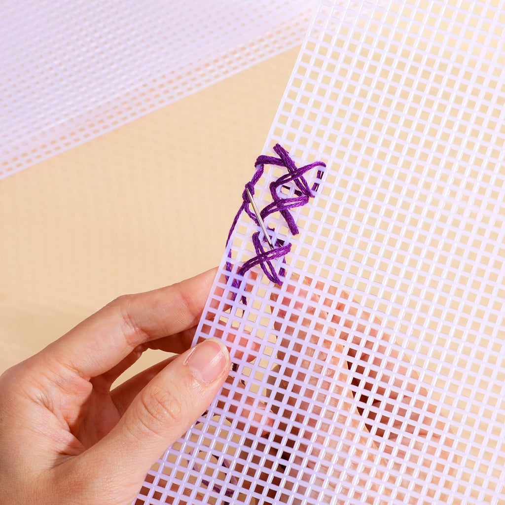 36PCS 4 Count Plastic Canvas Sheets, 11.8 x 7.9 Inch White Plastic Mesh, Eye Mesh for Embroidery, Knitting, Crochet, Acrylic Yarn Crafts, DIY Aquarium Dividers, Needlepoint Canvas