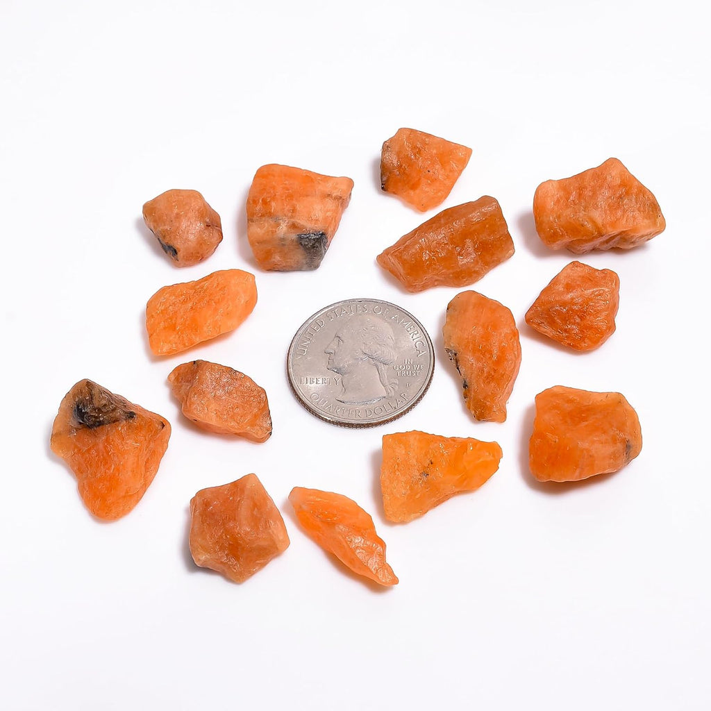 100 carats Raw Orange Triplite Stone Lot, Rough Gemstone, Natural Crystals, Chakra Crystals, Healing Stones, Wholesale Pack, Jewelry Making Supply, Supply, (6 to 8pcs)