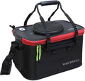 Fishing Bucket, Multifunctional Foldable Portable Fishing Bucket, and 8 Gallon EVA Fish Bucket are Suitable for Storing Live Fish and Fresh Fish Bait. (size8gallon)