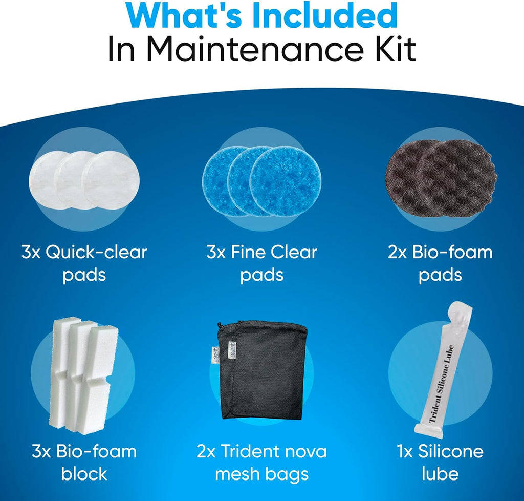 FX4/FX5/FX6 Filter Media Canister Filter Maintenance and Replacement Filter Media Kit, Including Media Bags (FX Foam Filter Pads, Quick Clear/Water Polishing Pads, BioFoam+)