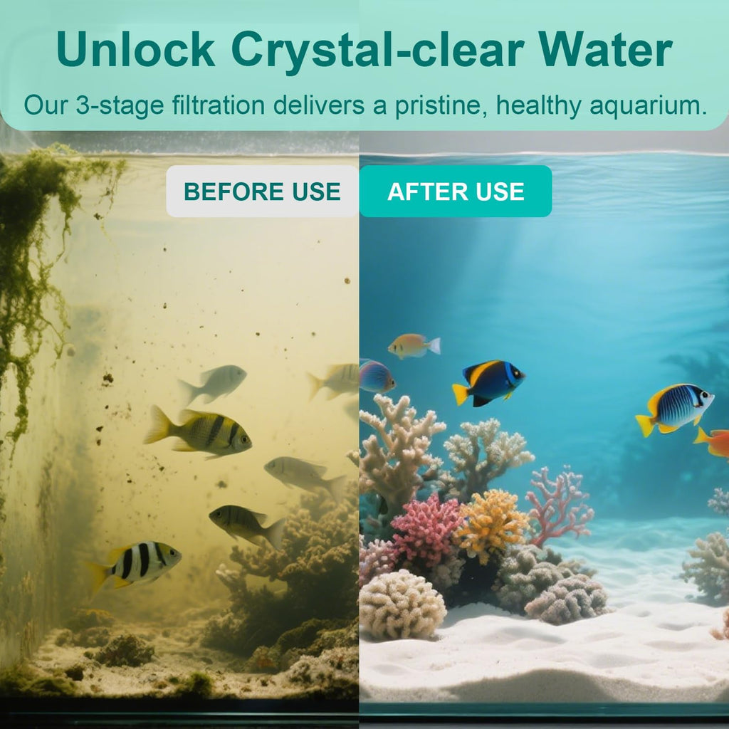 2 Set Aquarium Filter Media Compatible with Fluval U3 Underwater Filter, Include 4 Carbon Foam Filter Pads, 4 Sponge Filters and 1 Ceramic Ring, Fit for Freshwater and Saltwater Aquariums