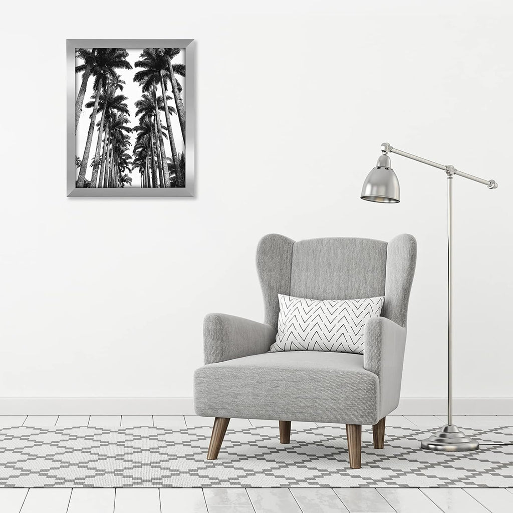 Americanflat 22x28 Poster Frame with Polished Plexiglass - Silver Picture Frame - Wide Photo Frames Made of Engineered Wood for Vertical or Horizontal Wall Display - Epic Collection - Silver