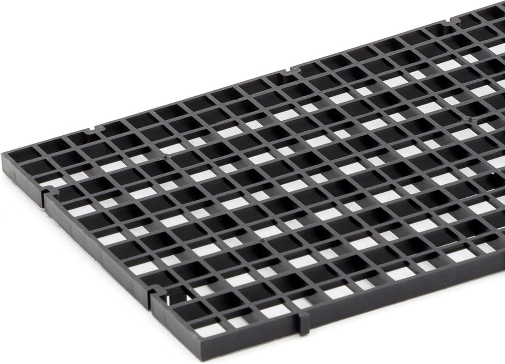 Aquarium Fish Tank Bottom Isolation 4 Pcs, Plastic Egg Crate Grid Divider Tray Egg (S 4pcs Black)