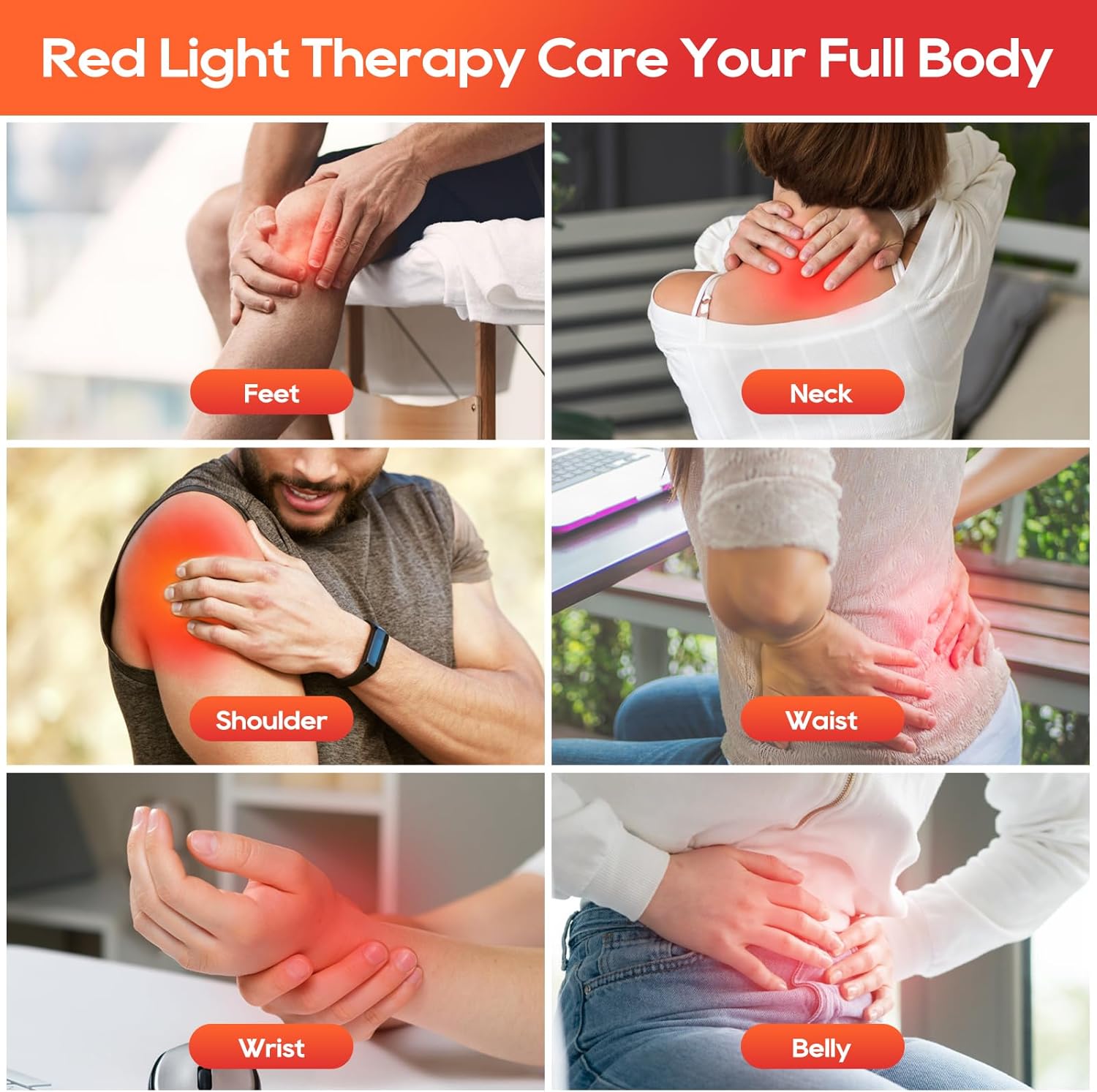 Red Light Therapy for Body and Face, 120 LED 660nm 850nm 940nm Infrared Redlight-Therapy Lamp Device with Glasses，Large Panel and Stable Stand at Home, Idea Gift for Women Mom