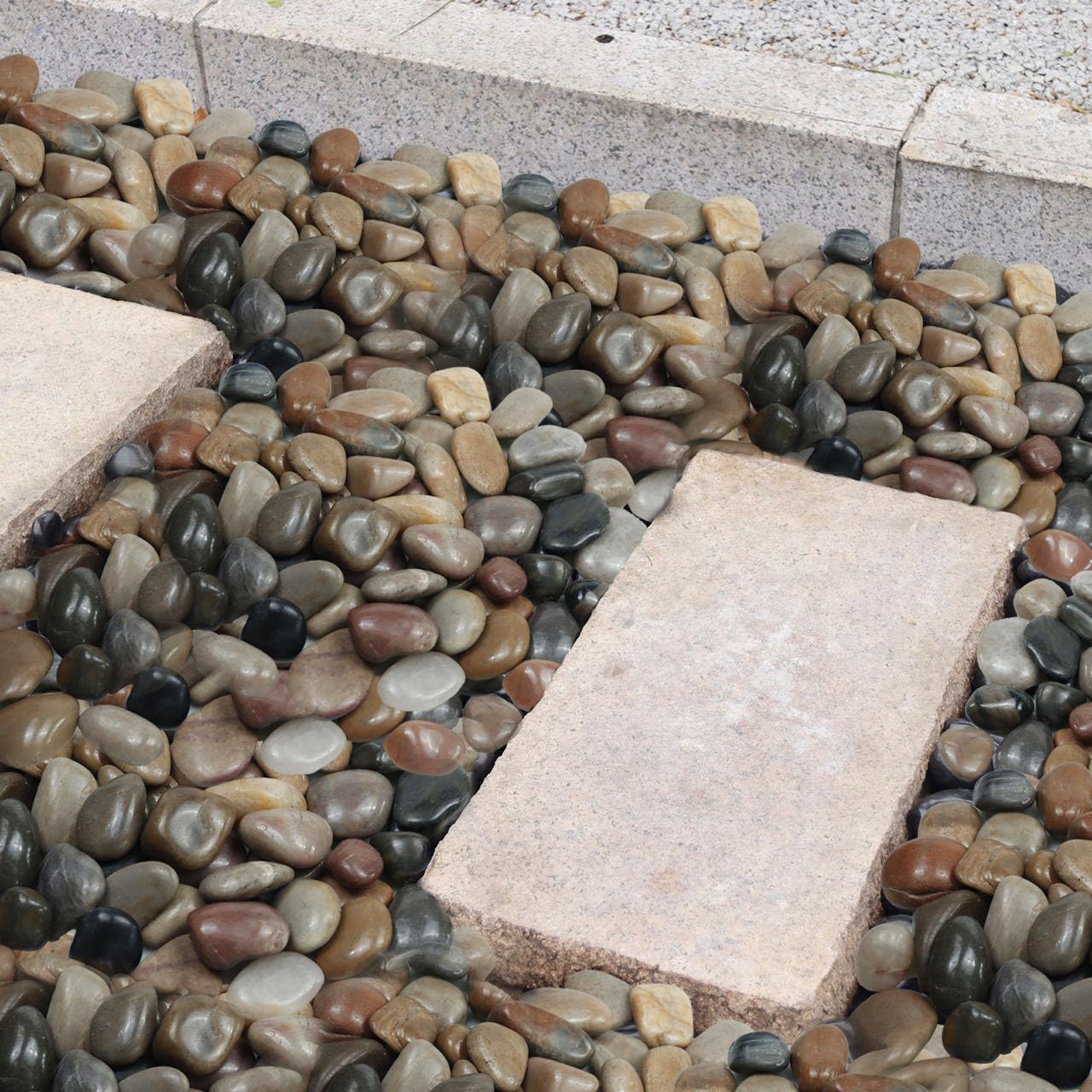 20Ib Rain Forest Mixed River Rocks for Landscaping-Polished Pebbles for Plants-Garden Decorative Stones-1-2 Large Plant Rocks,Ideal for Aquarium, Home Decor