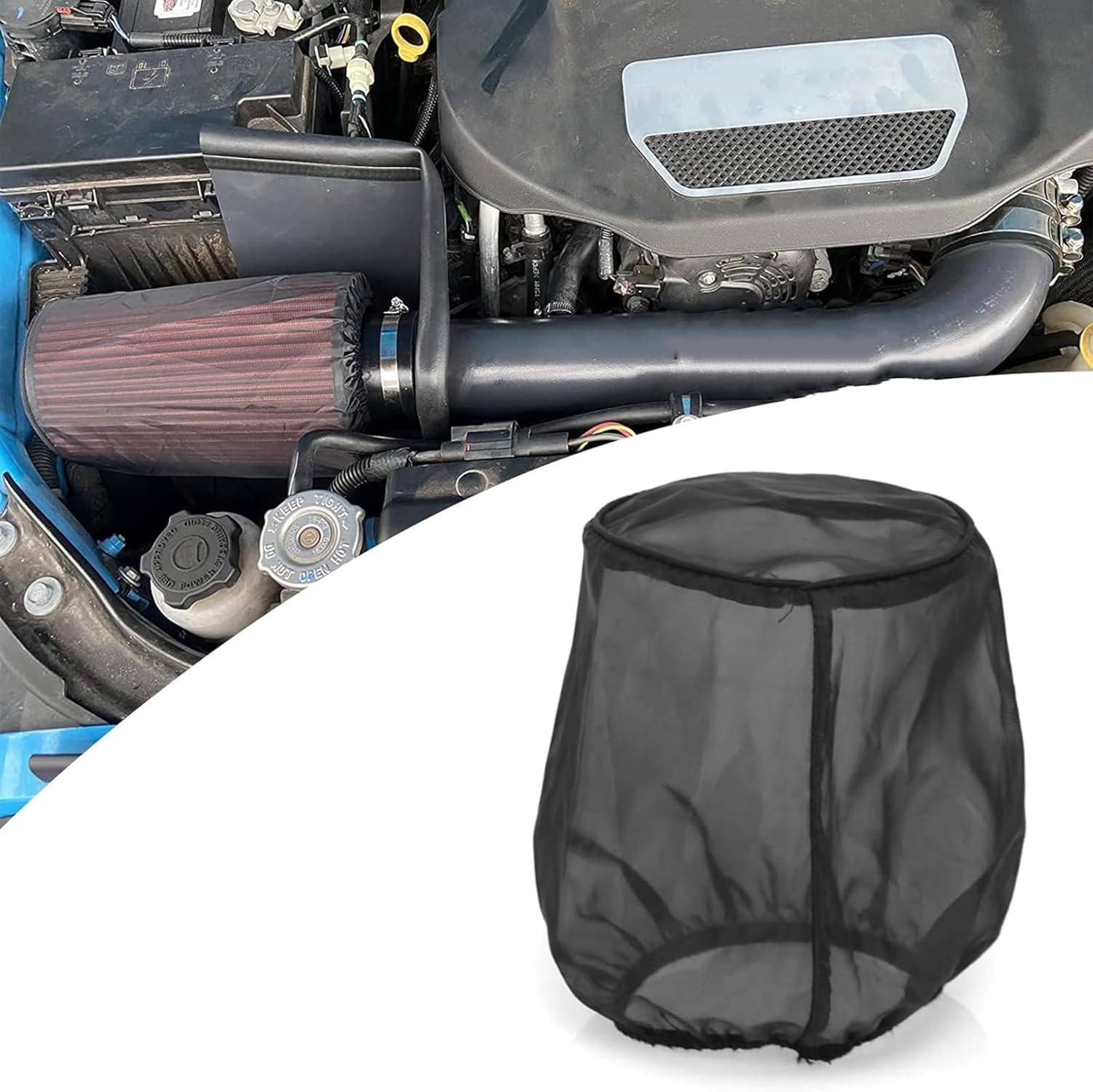 RYANSTAR Air Filter Protective Universal Car Cold Air Filter Protective Cover Dustproof Universal for High Flow Air Intake Filters 76mm 3" High