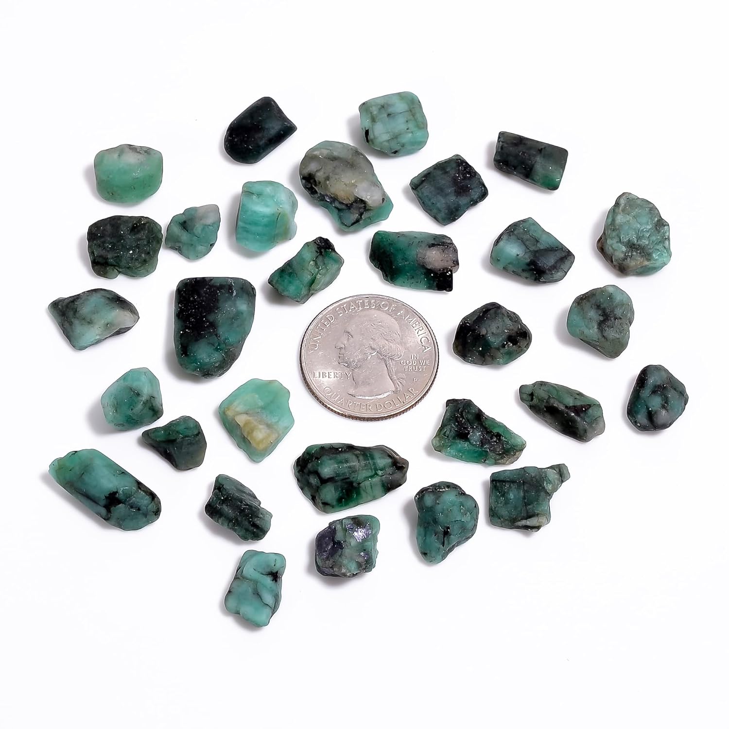 100 carats Raw Green Emerald Stone Lot, Rough Gemstone, Natural Crystals, Chakra Crystals, Healing Stones, Wholesale Pack, Jewelry Making Supply, Supply, (6 to 8pcs)