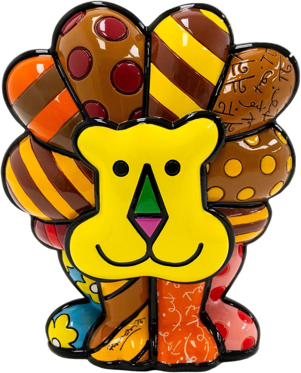 Britto Collectible Figurine - Iconic Art Figurine, Decorative Displays for Modern Home Decor | Designed by Iconic Artist Romero Lion (Multicolor)