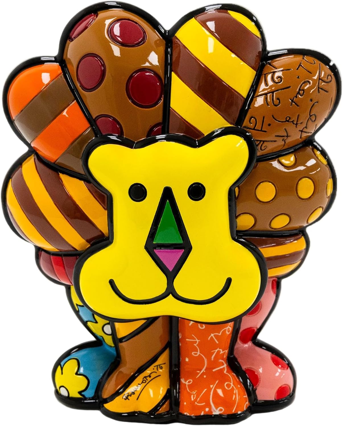 Britto Collectible Figurine - Iconic Art Figurine, Decorative Displays for Modern Home Decor | Designed by Iconic Artist Romero Lion (Multicolor)