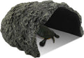 IBWell 9.1 Inch Reptile Hides Resin Tortoise Hideout for Hiding and Basking Aquarium Rock Caves for Snake Bearded Dragon Fish Lizard