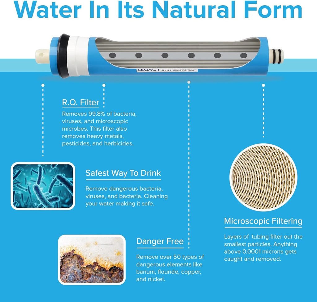 5 Stage Reverse Osmosis & Deionization (RODI) | Aquarium Reef Water Filter System - 100 GPD | Water Purifier for Fish Tank with Filter's Included by Oceanic Water Systems