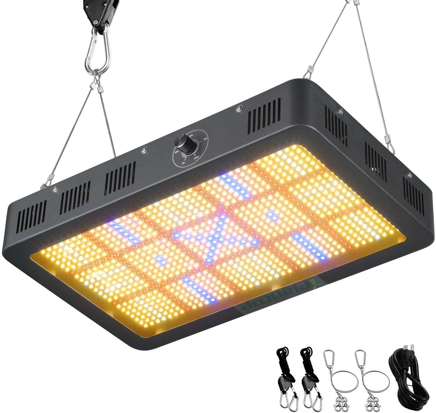 LED Grow Light Coverage and Upgraded Larger Board, Full Spectrum Grow Lamps for Indoor Hydroponic Growing Light with High PPFD (Full Spectrum)