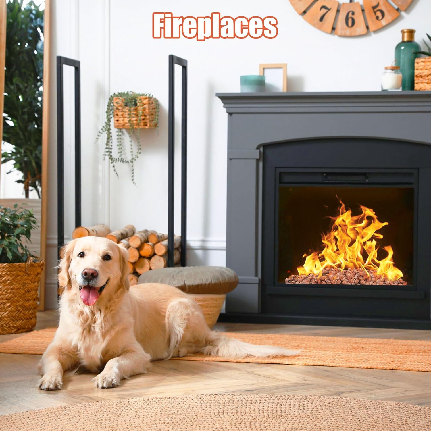 10 Pounds Red Lava Rocks for Fire Pits, Fireplaces, Perfect for Gas Log Sets, Gas Grills, Landscape Design, 0.8-1.2 Inch, Suitable for Both Indoor and Outdoor Applications, Stylish and Long-Lasting