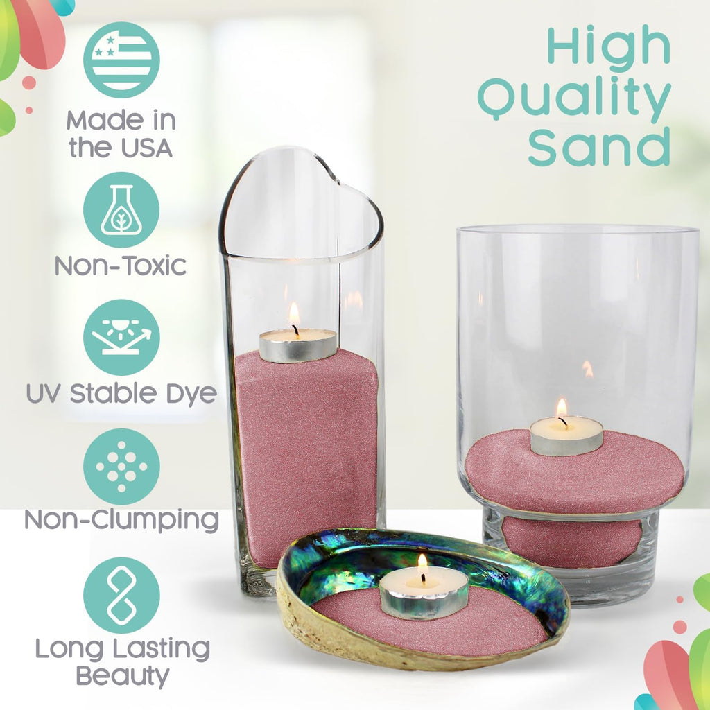 Sandsational Sparkle Quartz and White Unity Sand 2 Pack, 1 LB (16 oz) of Each Color, Colored Sand for Weddings, Vase Filler, Home Décor, Crafts, Terrariums, and More