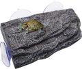 BigTron Turtle Floating Basking Platform - Artificial Bark Decor, Ideal for Aquariums, Terrace Fish Tanks, 3 pcs Suction Cups Included for Easy Installation Resting Terrace for Terrapins (Grey)