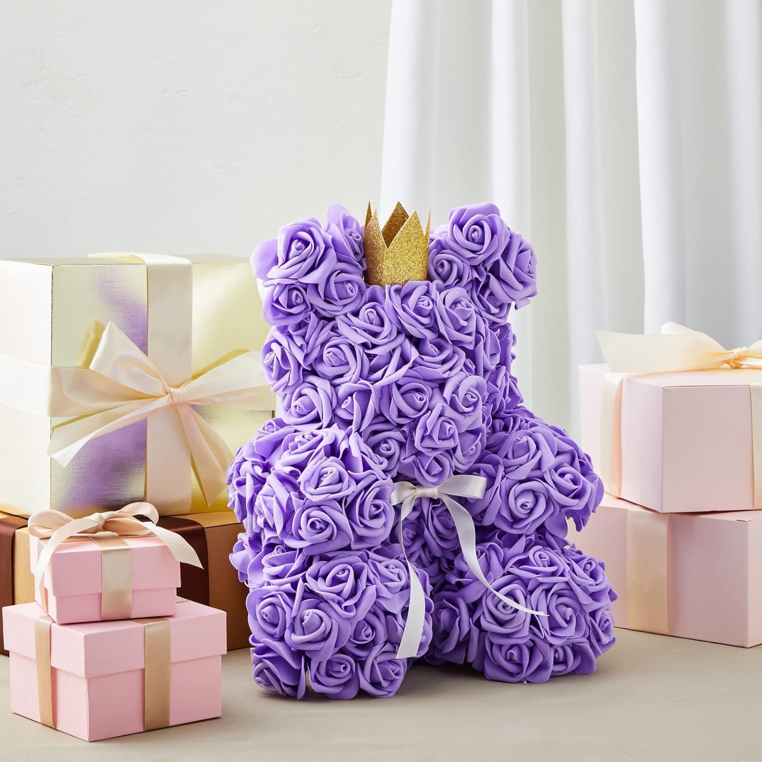 Juvale Stemless Artificial Roses - Durable Plastic Roses for Wedding Decor - for Centerpiece Table Decorations - Realistic Artificial Flowers for Maintenance-Free Use - Purple, Pack of 100