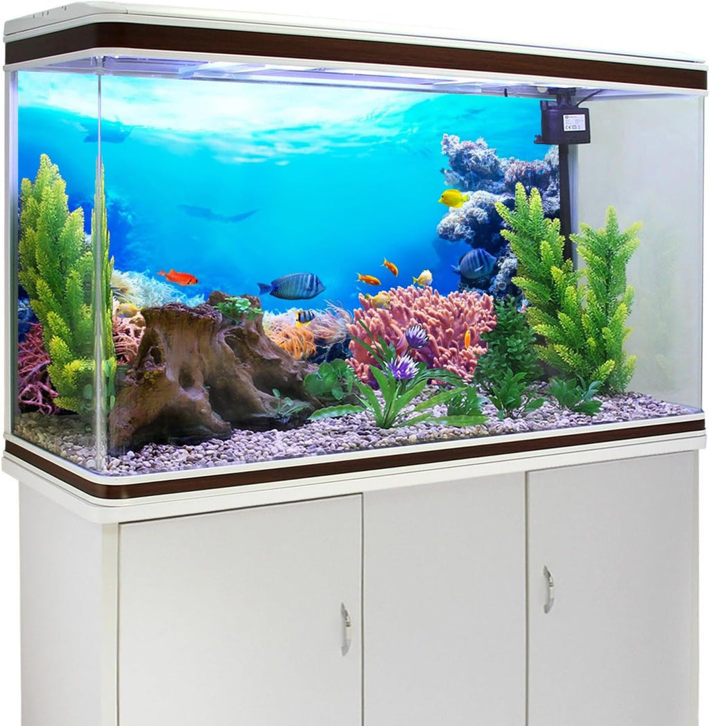 AWERT 48x20 inches Underwater Aquarium Background Colorful Coral Tropical Fish Undersea World Fish Tank Background Vinyl