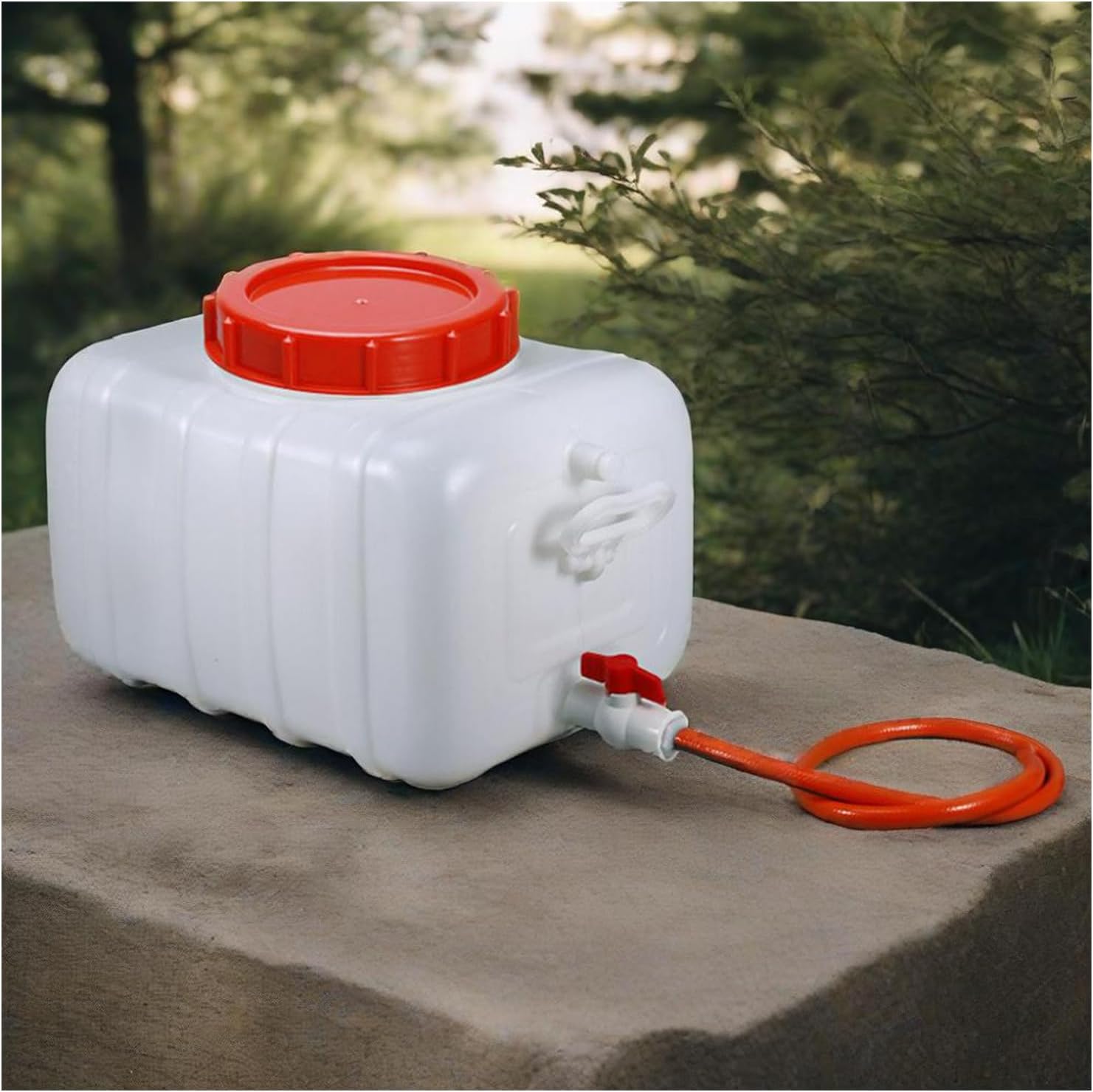 Water Storage Container Water Carrier 6/9/13/21/29/53 Gallon Large Capacity Water Tank with Faucet for Household and Outdoor Use - Portable and Durable Plastic Water Storage Cube(Size:29Gal/110L)