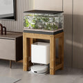 FORRTY Solid Wood Aquarium Stand – Heavy Duty Wooden Fish Tank Stand | Reptile Cage Stand | Indoor Plant Stand | Printer Table | Multi-Purpose Storage Rack | Brown/Natural | 12"-59"(30-150cm) Width(Br