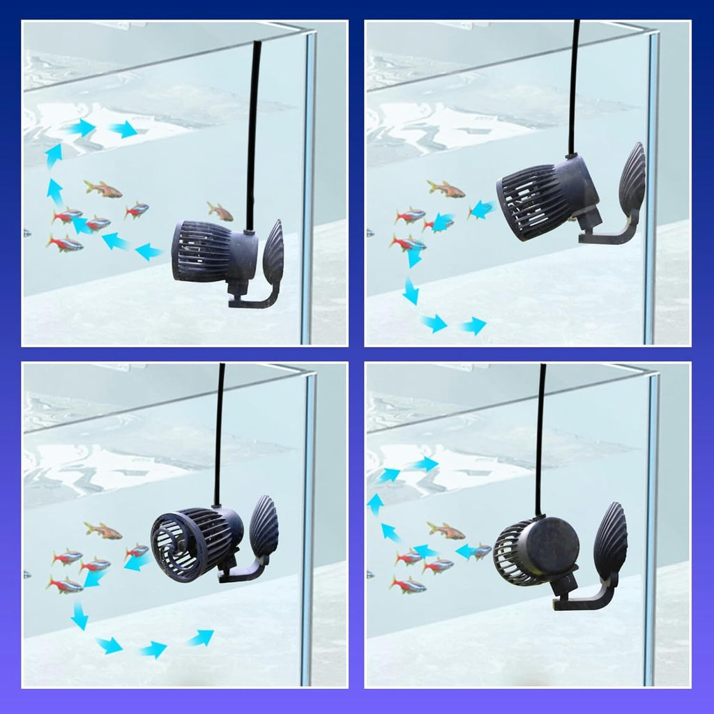 CONQUERALL 660-4700GPH 28W DC 24V Energy Saving Large Flow Wave Maker Controllable Multi Wave Suit for Marine Aquarium Tropical Fish and Reef Tank