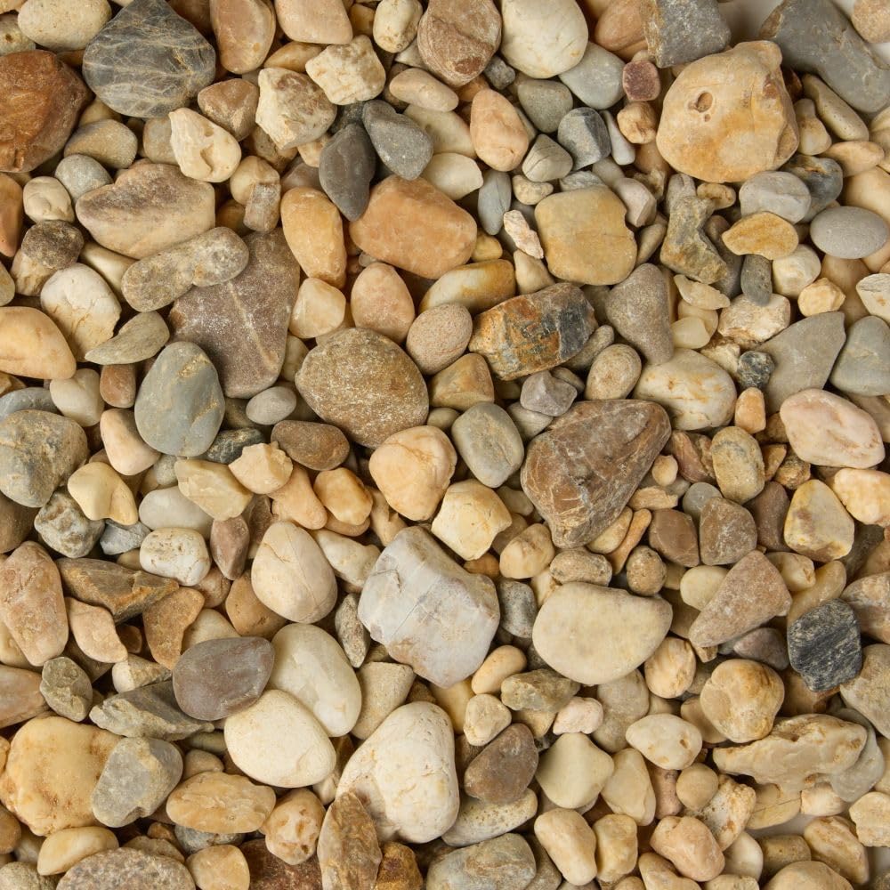 32 oz Jug Multicolor Cream Small River Rock, ½-1½ inch size, for indoor outdoor decor, vase filler, candles, art, crafts, aquariums, fairy gardens, planters, tablescapes, terrariums