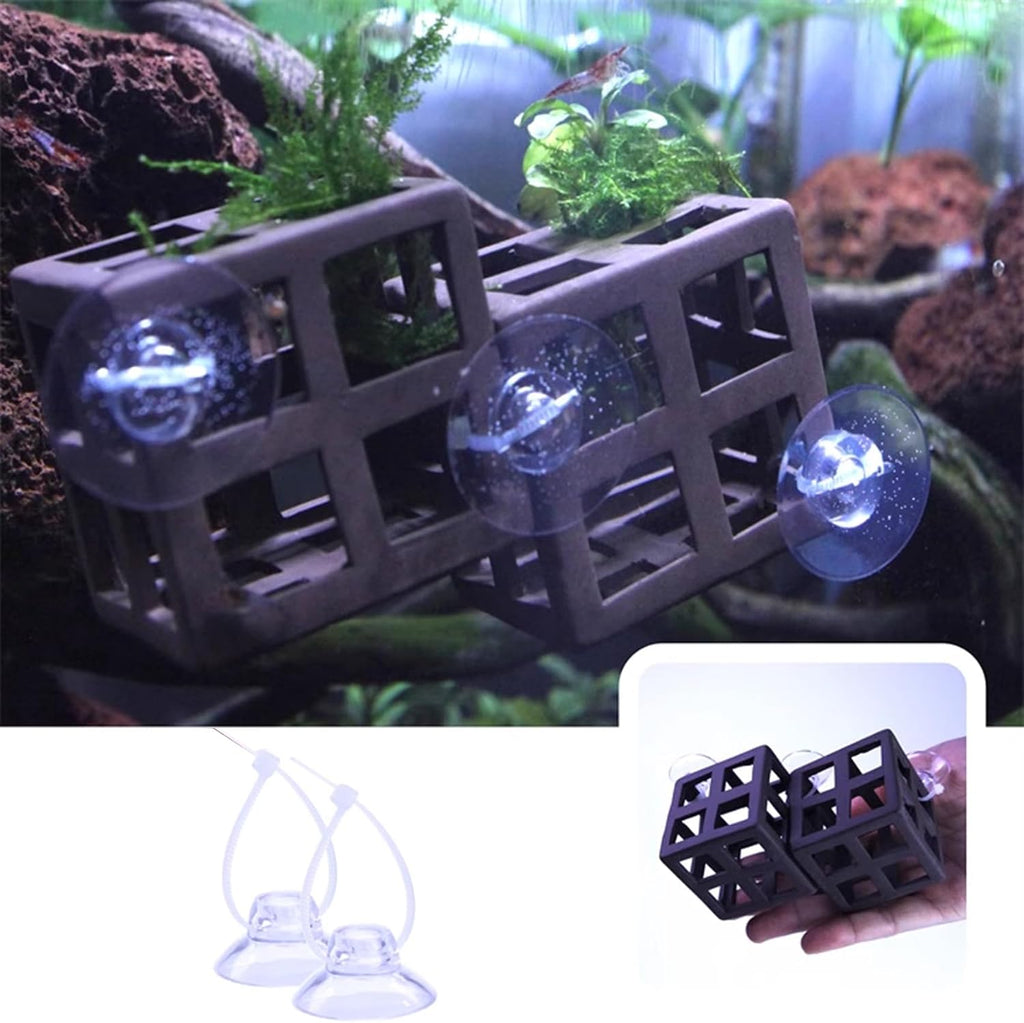 20PCS Aquarium Suction Cups with 20PCS Adjustable Cable Ties for Plants, Planter, Binding Moss Shrimp Nest, Fish Tank Suction Cups