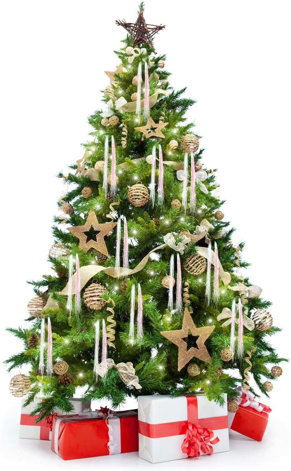 3000pcs Christmas Icicle Tinsel,18in Iridescent Foil Fringe Tinsel Strand Icicle Tinsel Christmas Tree Tinsel for Christmas Holiday Decor Birthday Supplies