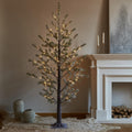 LITBLOOM Pre lit Faux Noway Christmas Pine Tree Lights 6FT 126 Warm White LED for Indoor Outdoor Home Decoration