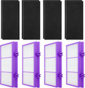 HAPF30AT-Total Air HEPA Type Filter Compatible with Holmes AER1 Aller-gen Remover Filter for HAPF300AP-U4 and HAP242-NU, Funmit 4 True HEPA Filters & 8 Activated Carbon Pre-Filters, Purple