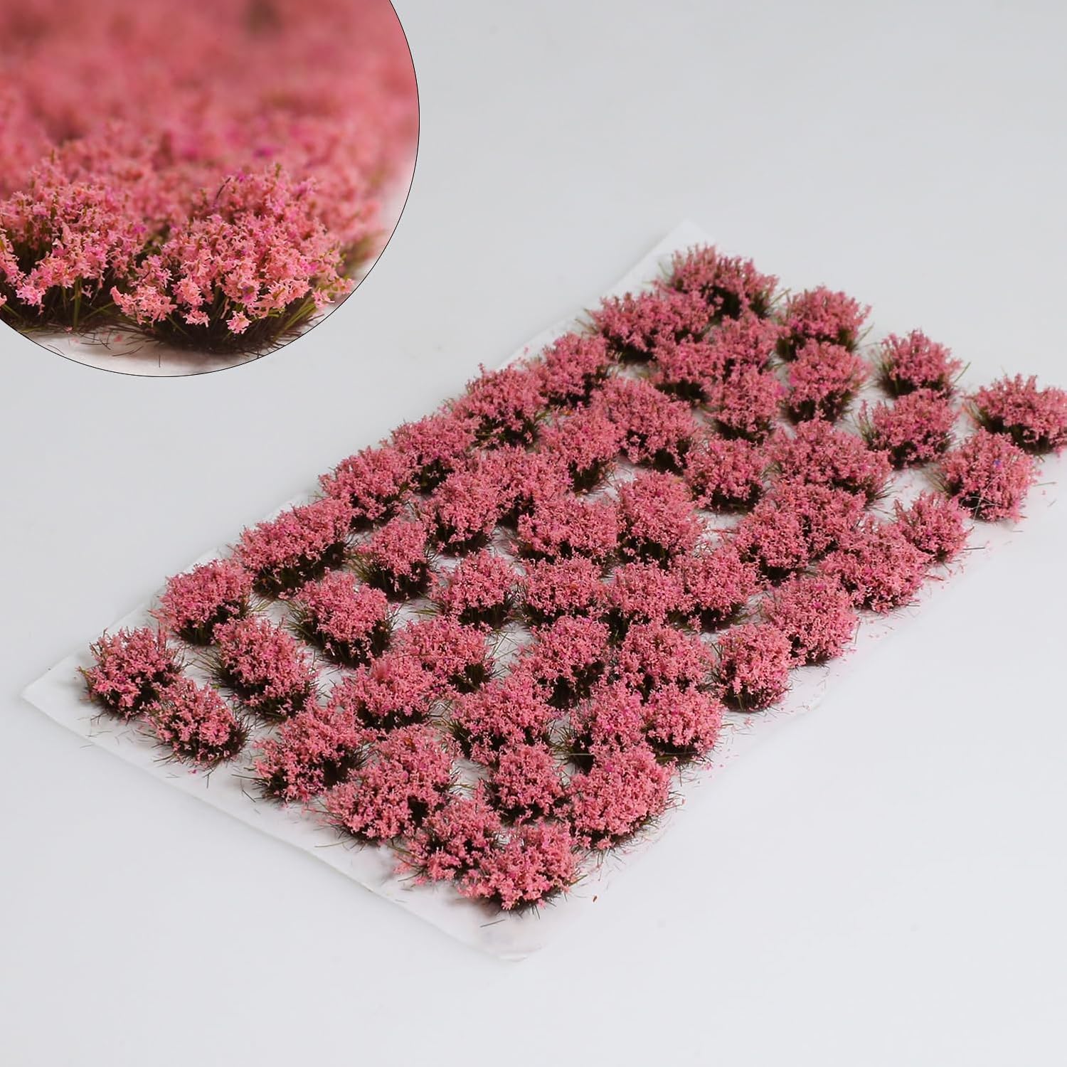53-pcs 5mm Tall Diorama-Flowers-Grass Irregular Flower Clusters-Winterberry Pink Static-Grass for Model-Train-Scener Wargaming-Terrain ，Dioramas & DIY Crafts
