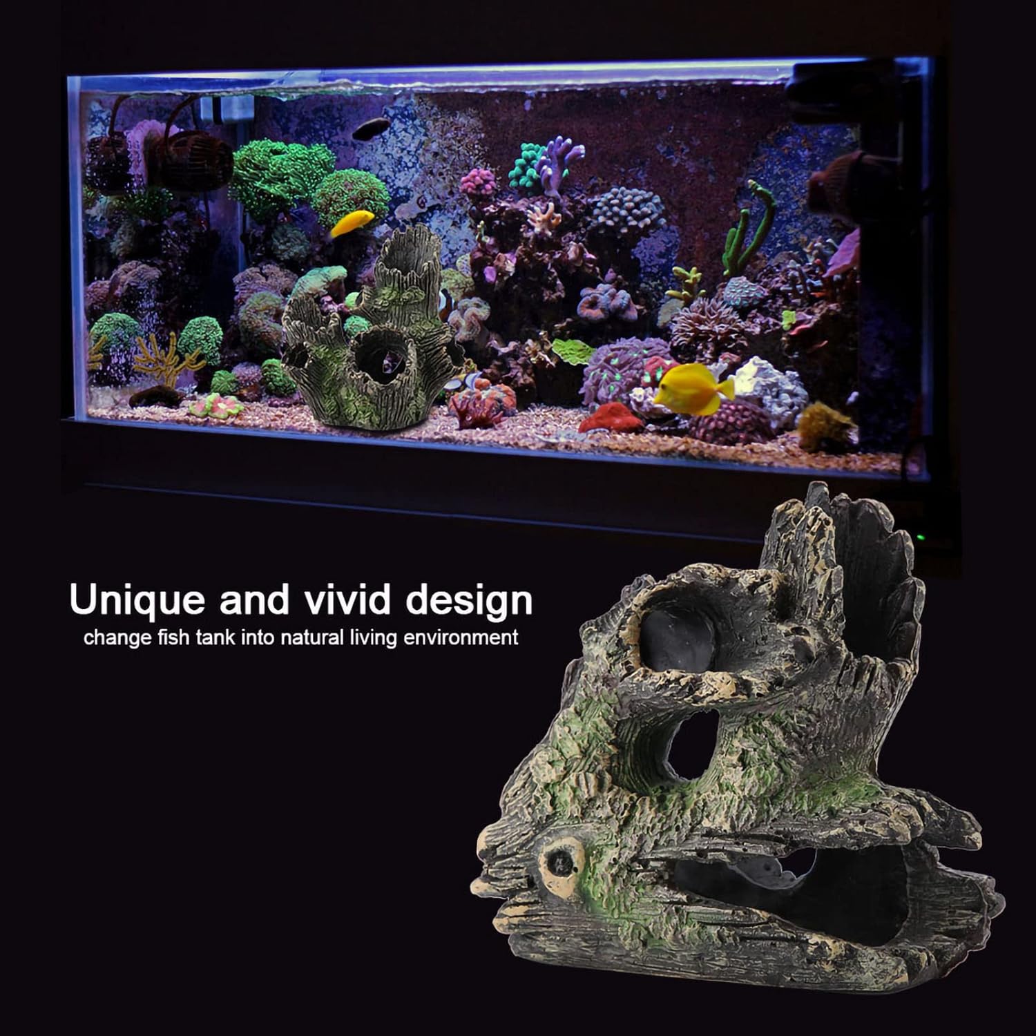 Aquarium Driftwood, Fake Driftwood Aquarium Decorations Aquarium Decor Wood Reptile Driftwood Artificial Driftwood for Aquarium (03)