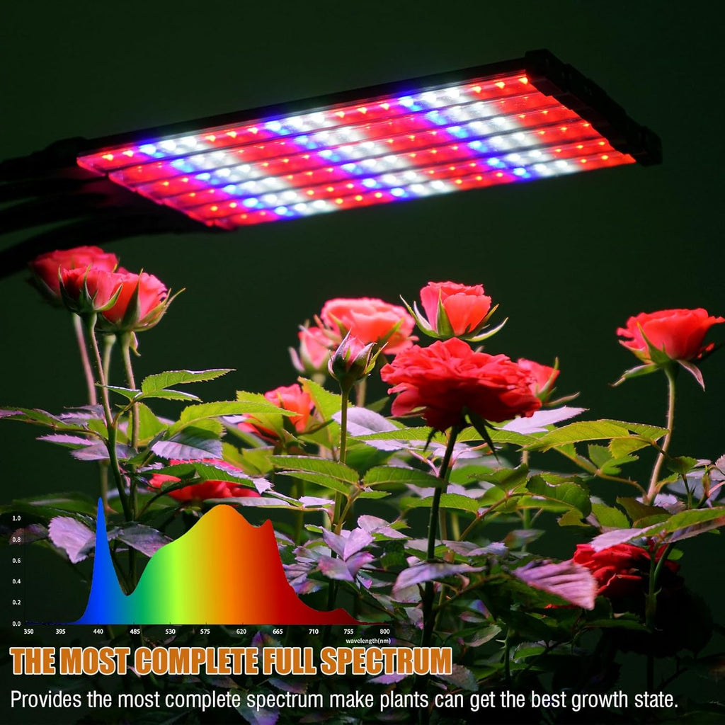 Grow Lights for Indoor Plants Full Spectrum with Stand and Timer, 6 Heads LED Plant Lights for Indoor Growing, Standing Floor House Plant Lamp for Seed Starting. (Red+Blue+White)