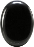 Amazing Gemstone Black Obsidian Crystals and Healing Stones - Large Palm Stone Crystals Piedra - Crystal for Good Luck, Balanced Positive Energy, Meditation - Unique Stocking Stuffers & Birthday Gift