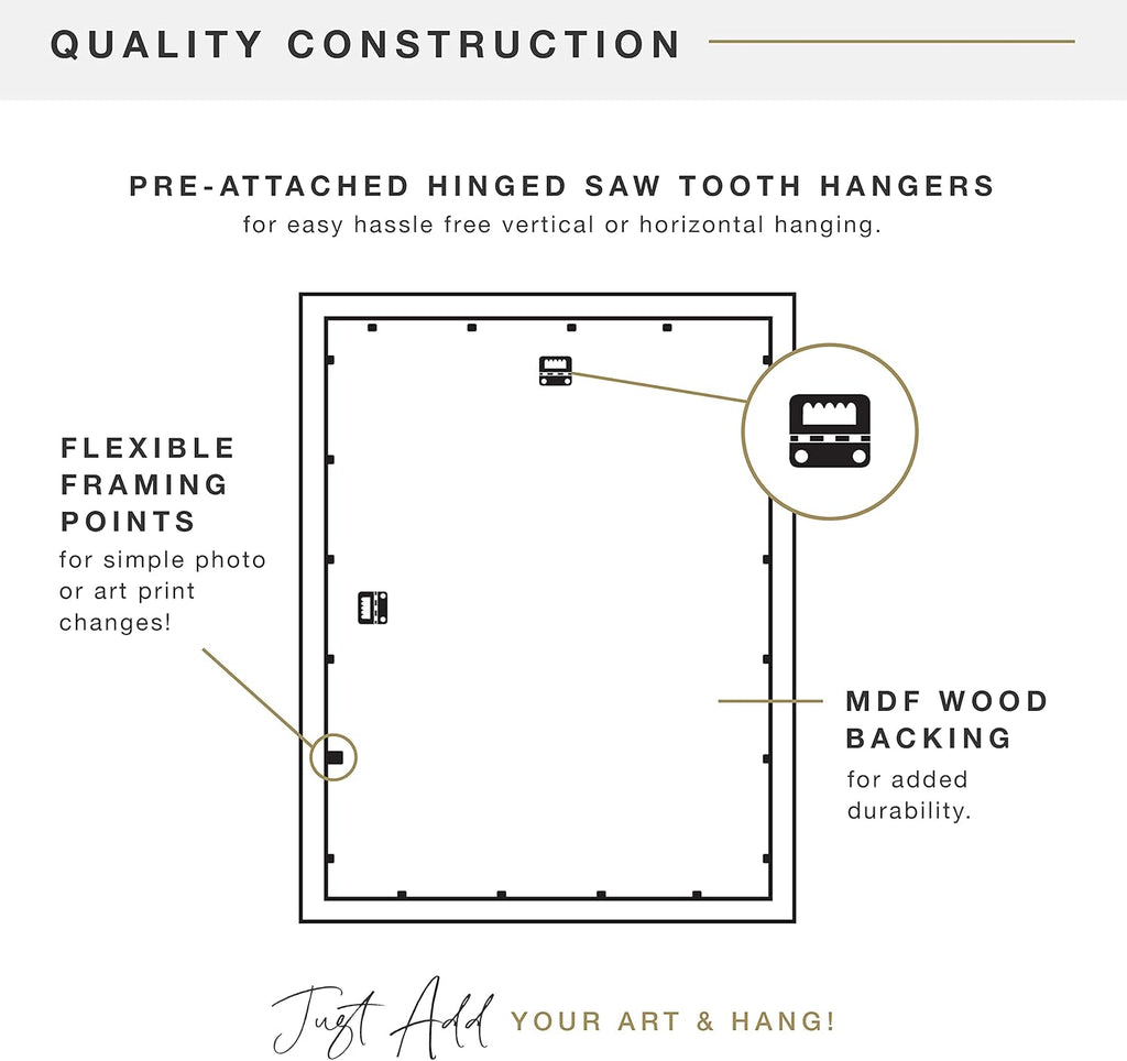 MCS Museum Poster Frame 20x28 Natural Woodgrain, Vertical & Horizontal Wall Hanging Large Picture Frame for Photos, Posters & Art Prints (1-Pack)