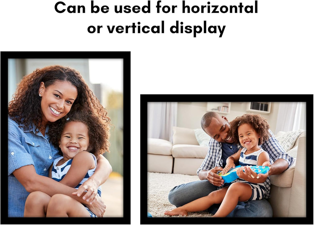 Americanflat 16x22 Picture Frame with Polished Plexiglass - Black Picture Frame - Wide Photo Frames Made of Engineered Wood for Vertical or Horizontal Wall Display - Epic Collection - Black
