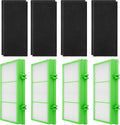 HAPF30AT-Total Air HEPA Type Filter Replacement for Holmes AER1 Filter Replacement, Compatible with HAPF300AH-U4R and HAP242-NU, Funmit 4 True HEPA Filters & 8 Activated Carbon Pre-Filters, Green