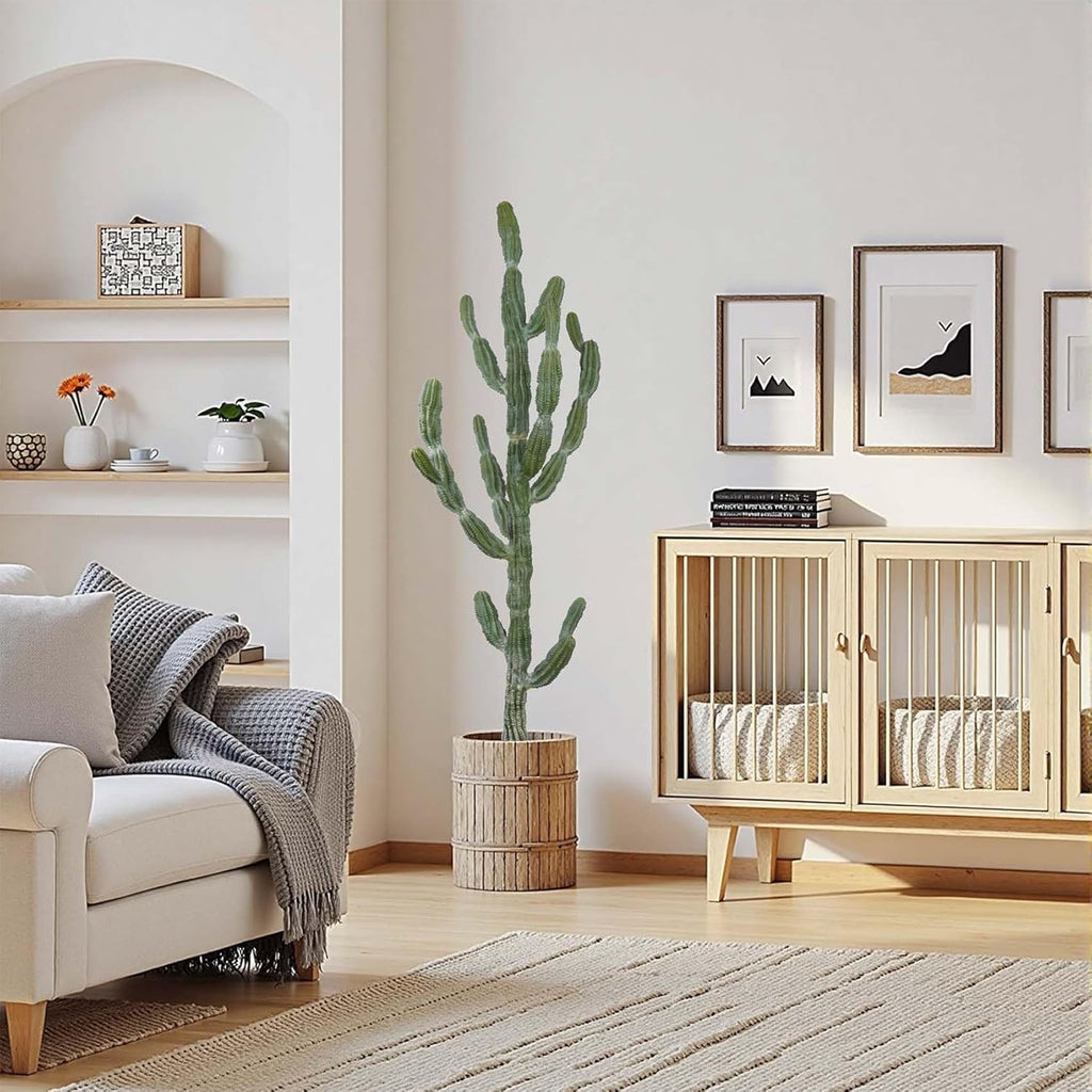 Artificial Cactus 59inch Faux Cacti Fake Saguaro Plants for Indoor Outdoor Home Office Garden Decor