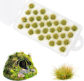32 Pcs Static Grass Tuft, Model Grass Lowland Shrubs Tuft Terrain Model Artificial Grass for Gaming Terrain Rainforest Diorama Supplies (Winter)