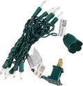Mini Christmas Lights String Warm White Vintage Short Strand String Lights, Clear Bulbs Wire Fit Light up Christmas Decorations(10 Bulbs Connectable,5.5ft,Green)