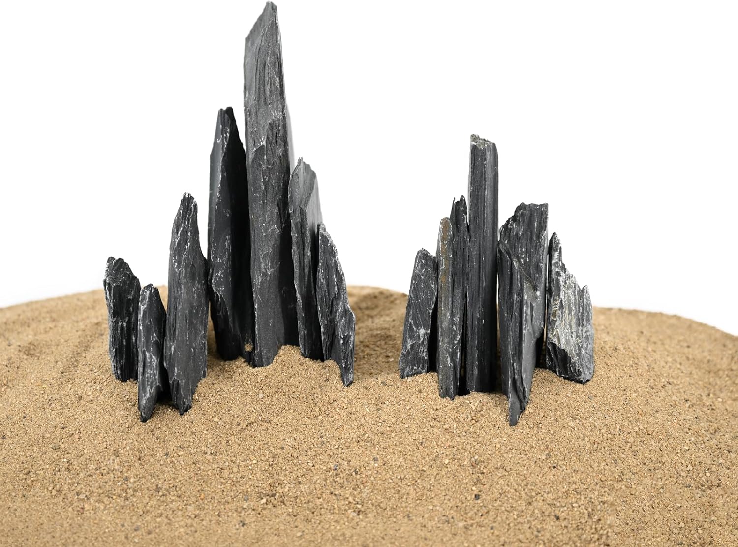Natural Slate Stone Rocks 2 to 4 inch Aquariums Stone for Aquascaping,Terrariums,Reptile Enclosures,Paludariums, and Gardens-5lb